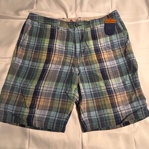 Tommy Bahama Blue and Green Plaid Men's Shorts